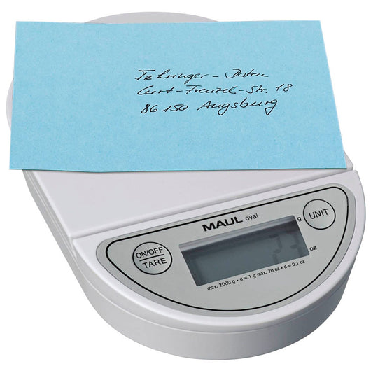MAUL Briefwaage oval weiß für max. 2,0 kg | 1622002