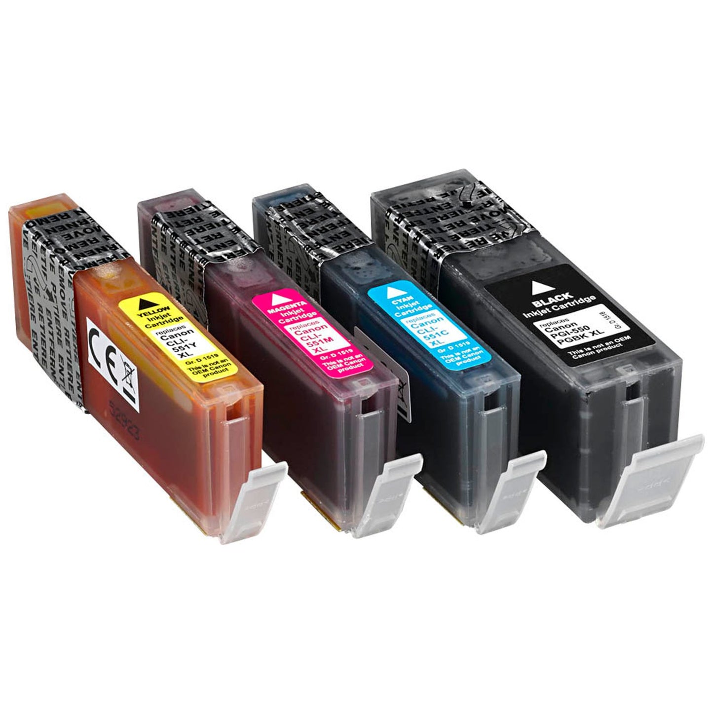 KMP C89V schwarz, cyan, magenta, gelb Druckerpatronen kompatibel zu Canon PGI-550 XL BK, CLI-551 XL C/M/Y, 4er-Set | 1518,0050 | 1 Pack = 4 St.