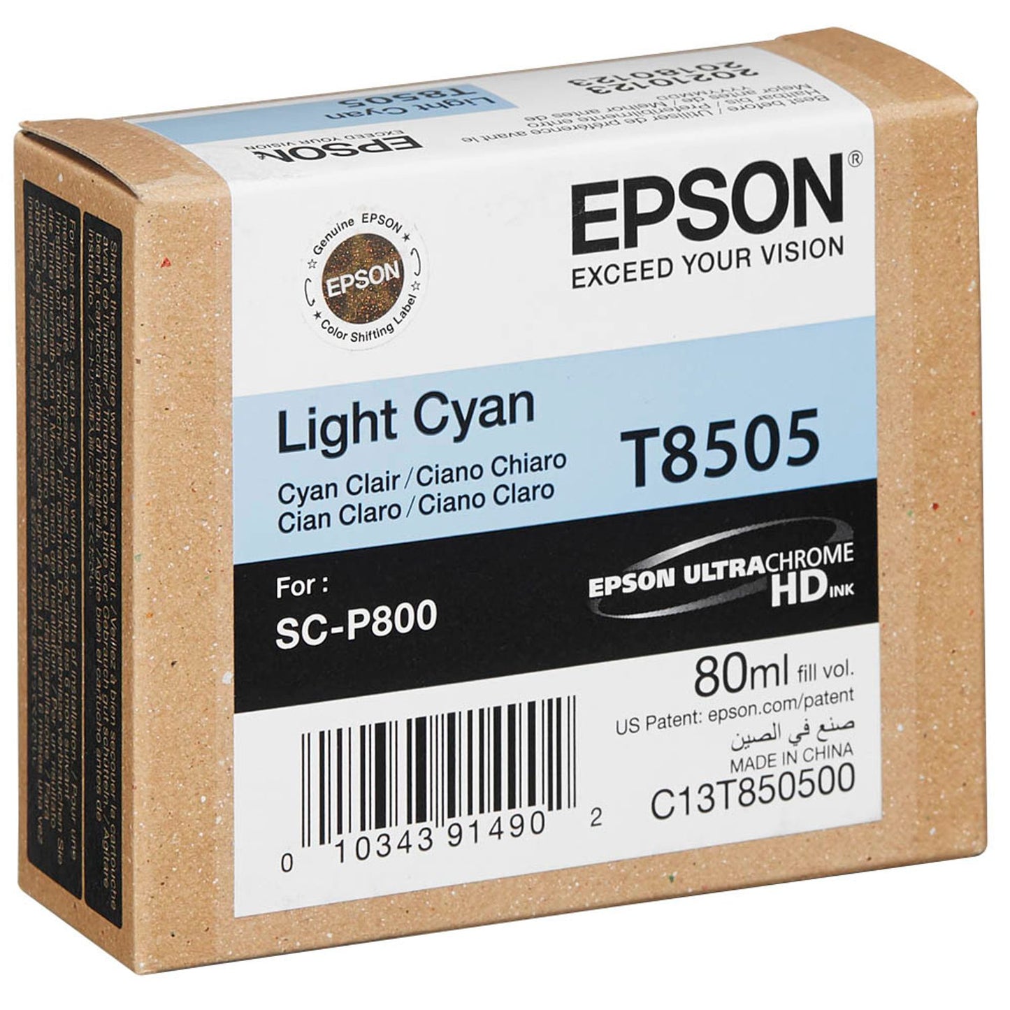 EPSON T8505 Light Cyan Druckerpatrone | C13T850500