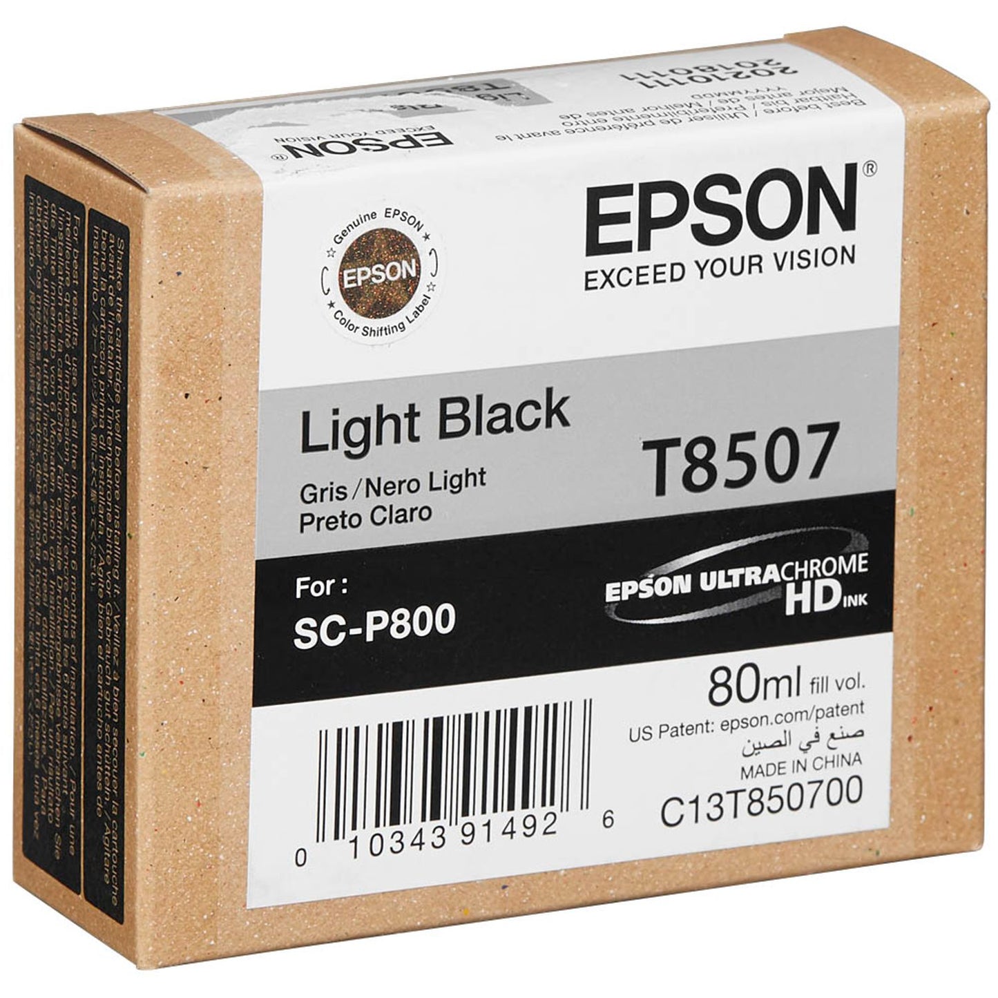 EPSON T8507 Light Schwarz Druckerpatrone | C13T850700