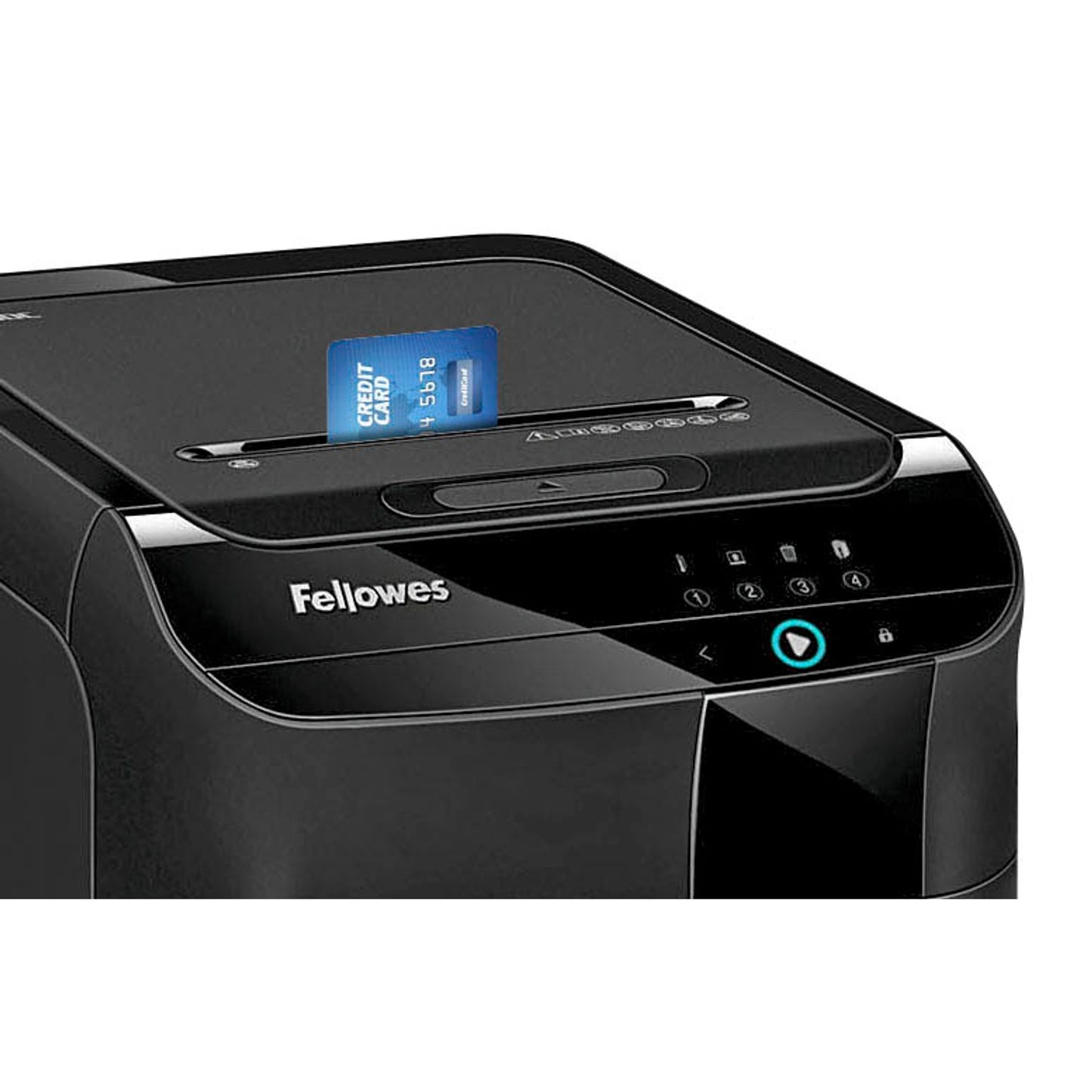 Fellowes AKTION: AutoMax 350C Aktenvernichter mit Partikelschnitt P-4, 4 x 38 mm, bis , schwarz mit CashBack | 4964101