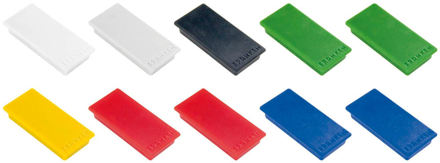 FRANKEN Haftmagnet Magnet, Kunststoff 2,3 x 5,0 cm, 10 St.