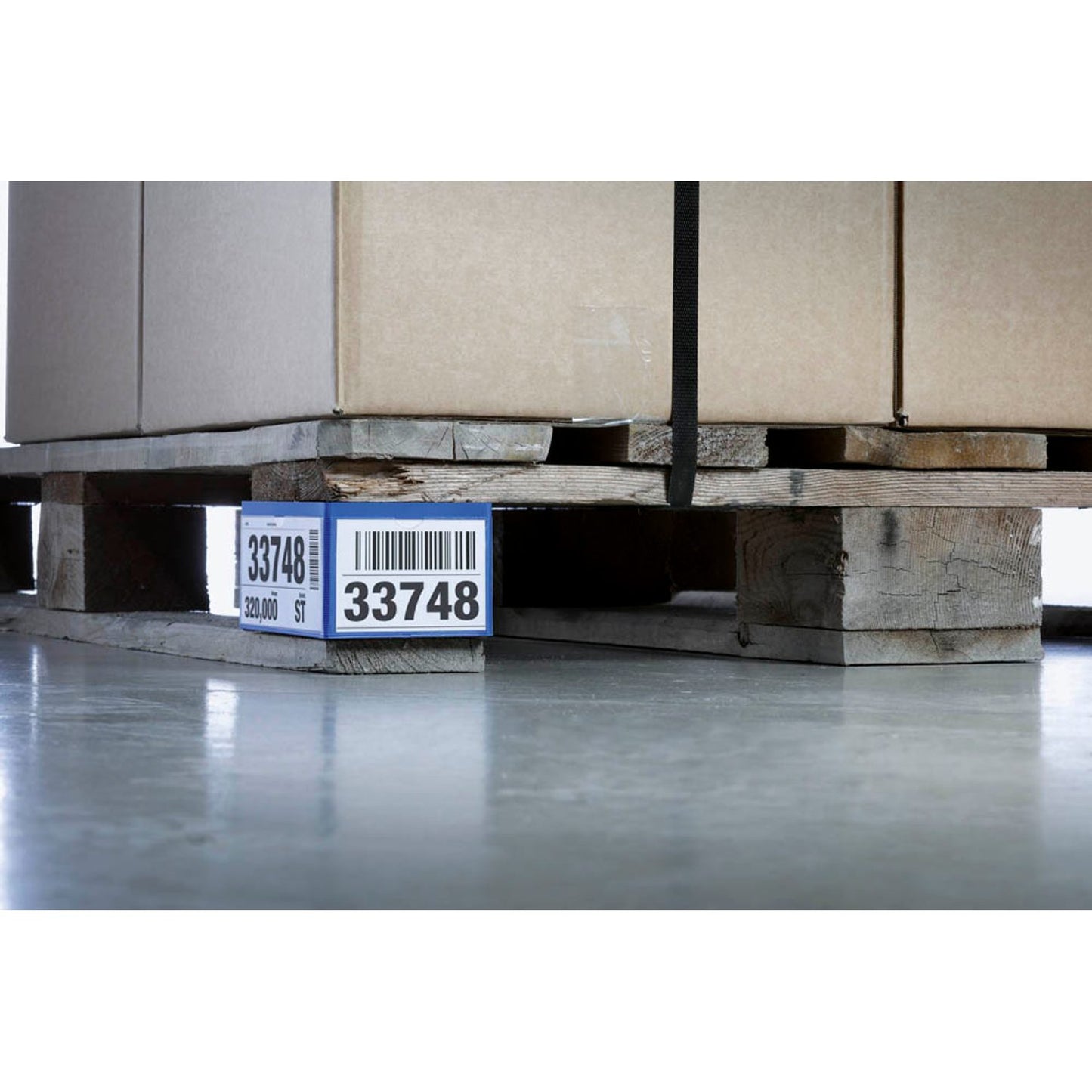 DURABLE Palettenbanderolen blau 59,6 x 7,5 cm | 172407 | 1 Pack = 50 St.