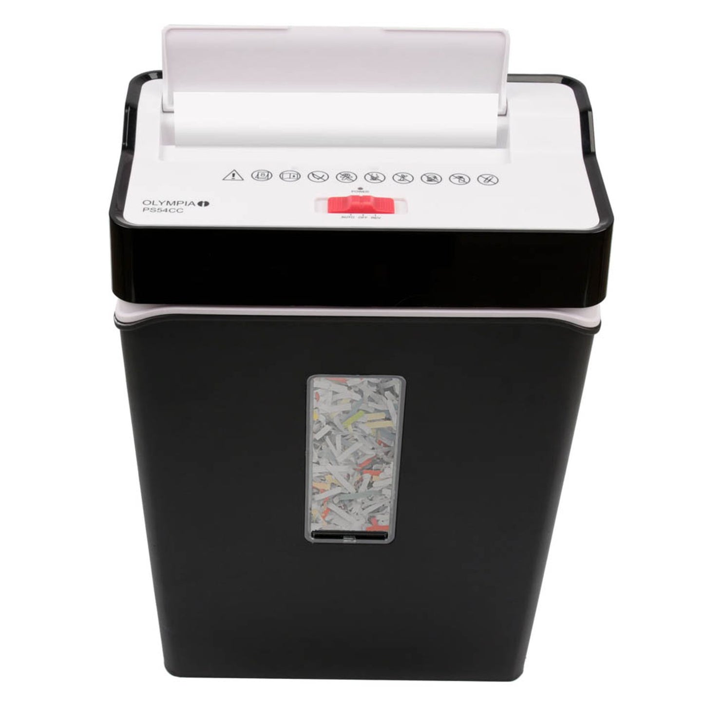 OLYMPIA PS 54 CC Aktenvernichter mit Partikelschnitt P-4, 4 x 32 mm, bis , schwarz | 2710