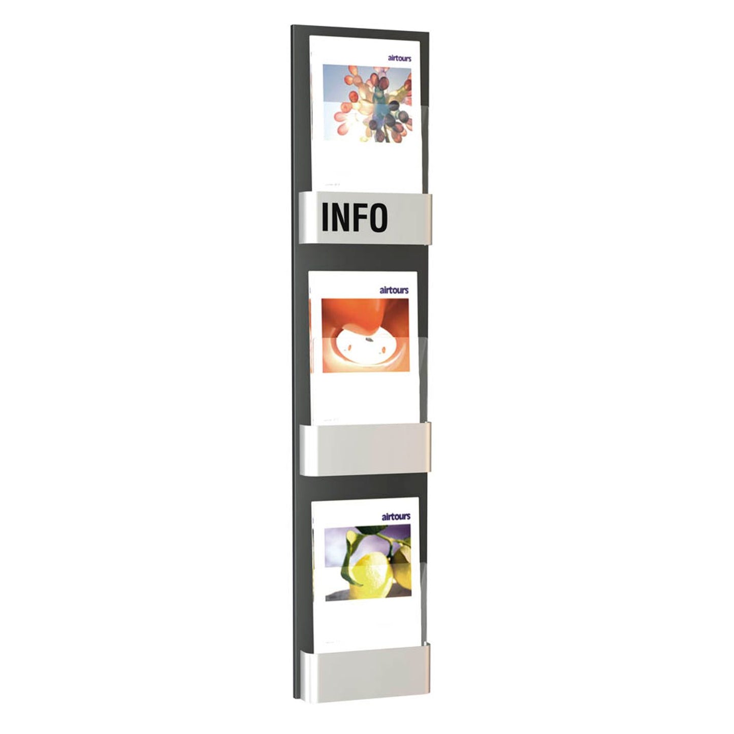 Kerkmann Wandprospekthalter First silber DIN A4 3 Fächer | 43659414