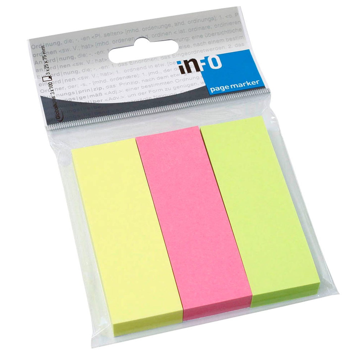 inFO Brillantmix Haftmarker farbsortiert 3x 100 Streifen | 5671-39-PK3 | 1 Pack = 3x 100 Streifen