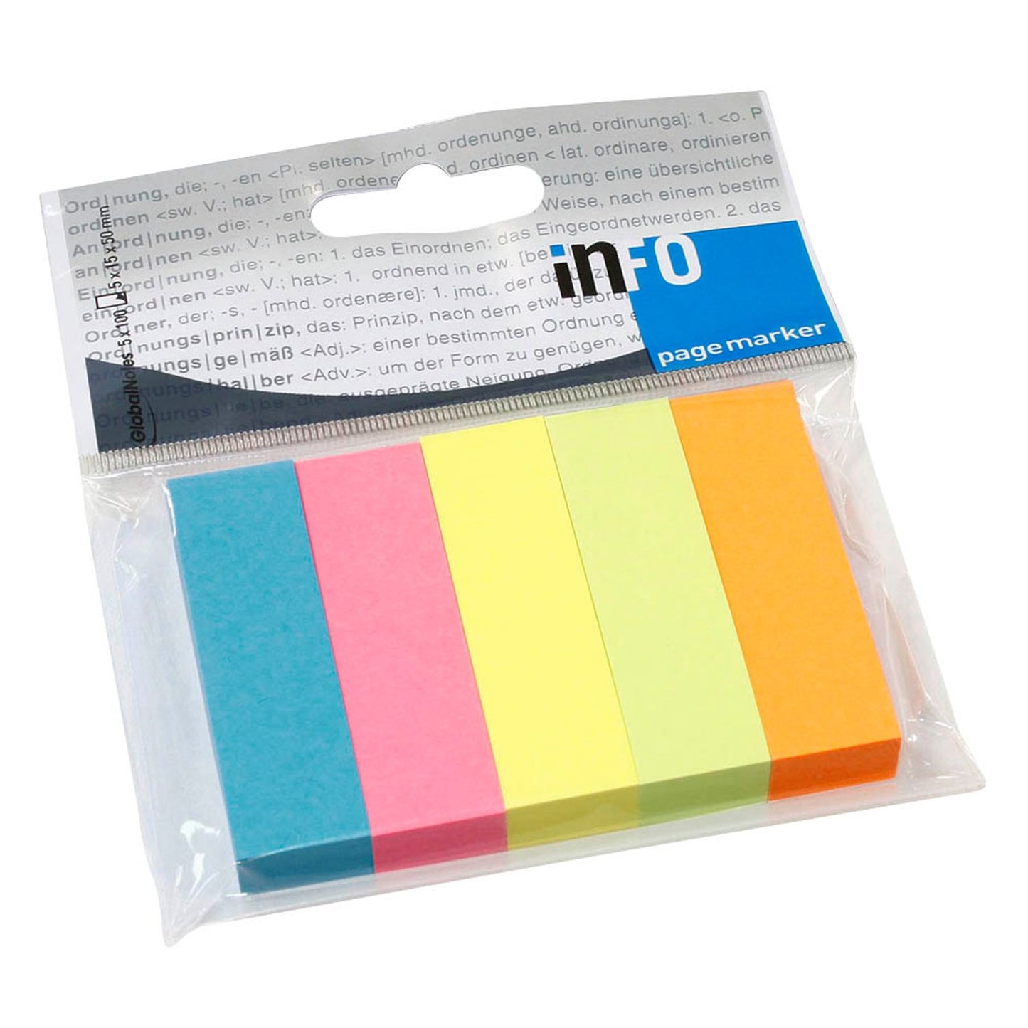 inFO Brillantmix Haftmarker farbsortiert 5x 100 Streifen | 5679-39-PK-5 | 1 Pack = 5x 100 Streifen