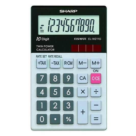 SHARP EL-W211G Taschenrechner schwarz/grau | SH-ELW211GGY