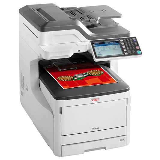 OKI MC853dn 4 in 1 Farblaser-Multifunktionsdrucker grau | 45850404