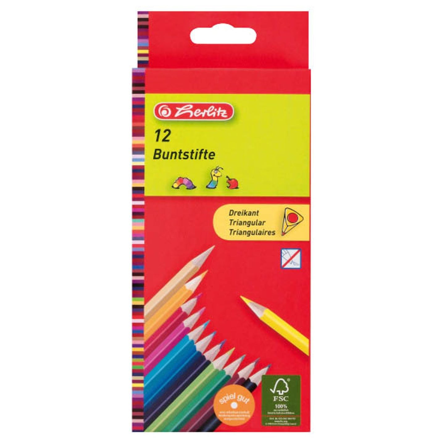 herlitz Buntstifte farbsortiert | 300000628 | 1 Pack = 12 St.