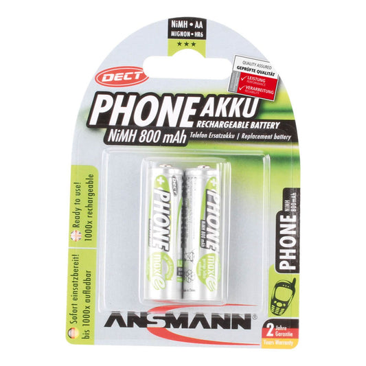 ANSMANN Akkus DECT Mignon AA 800 mAh | 5030902 | 1 Pack = 2 St.