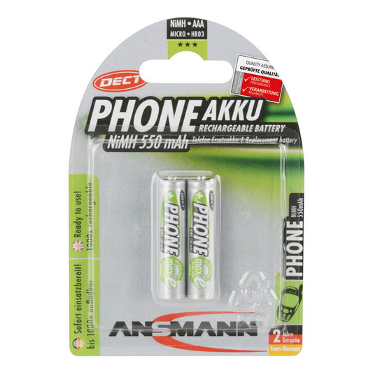 ANSMANN Akkus Micro AAA 550 mAh | 5035523 | 1 Pack = 2 St.