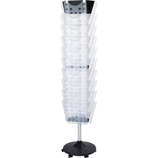 helit Prospektständer drehbar the giant grid transparent DIN A4 30 Fächer | H6255802