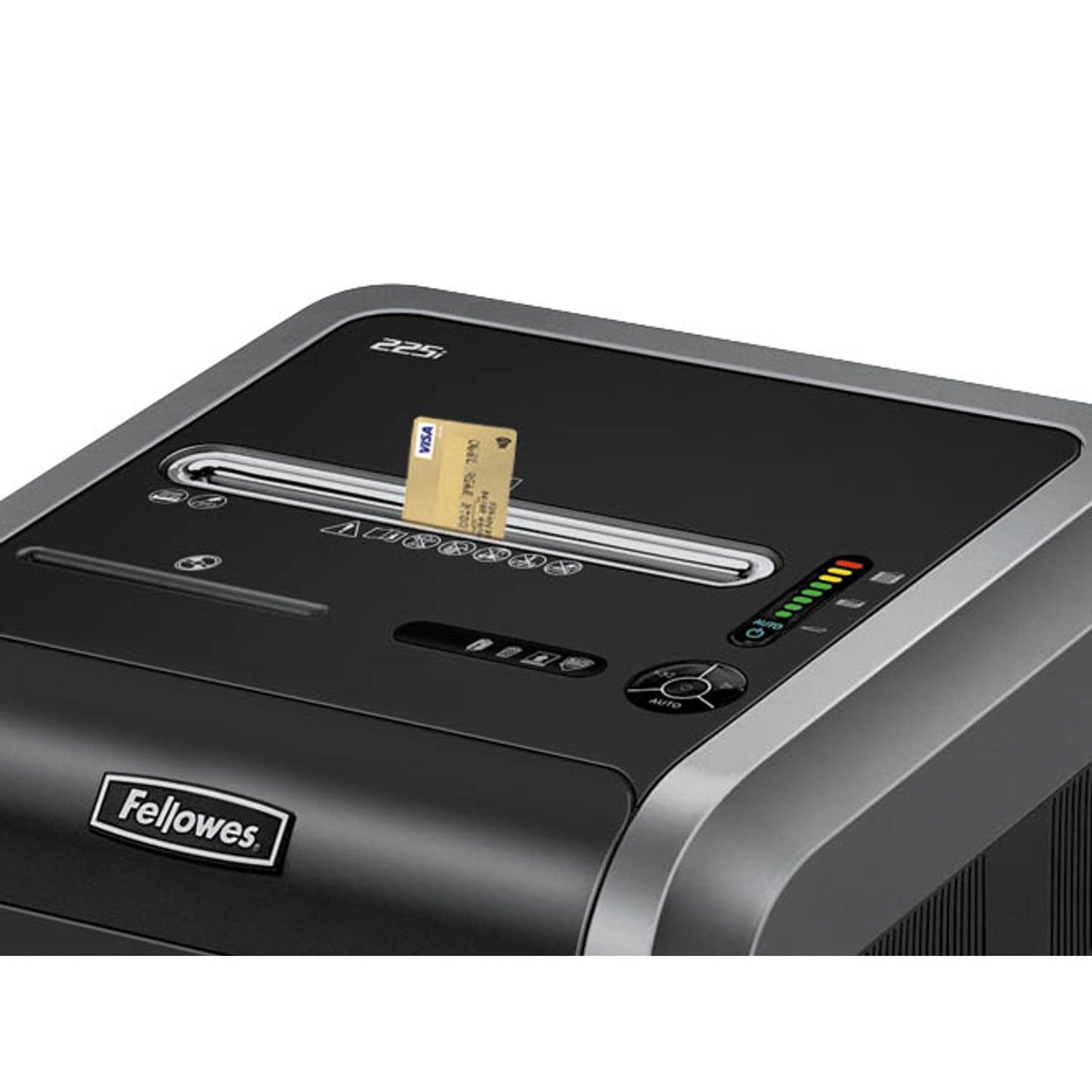 Fellowes Powershred 225i Aktenvernichter mit Streifenschnitt P-2, 5,8 mm, bis , schwarz | 4623001