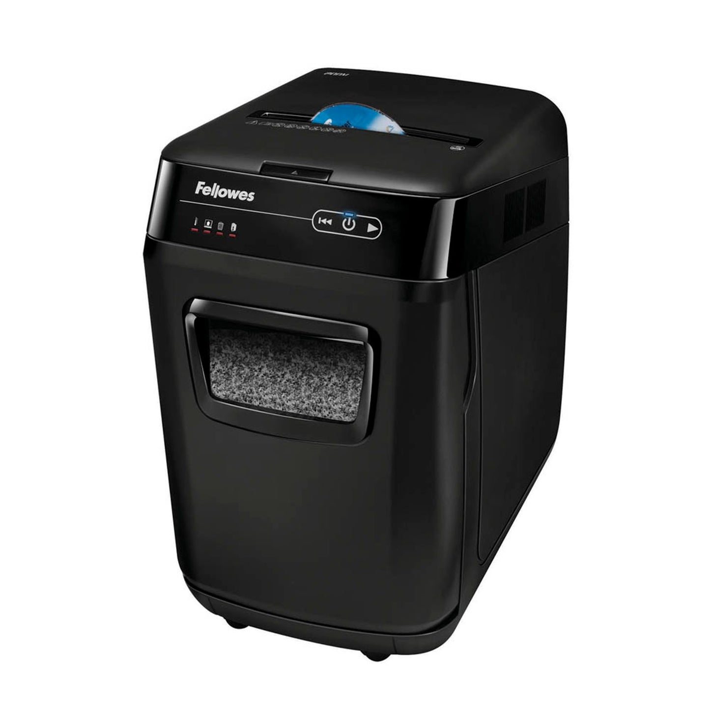 Fellowes AutoMax 200M Aktenvernichter mit Partikelschnitt P-5, 2 x 14 mm, bis , schwarz | 4656301
