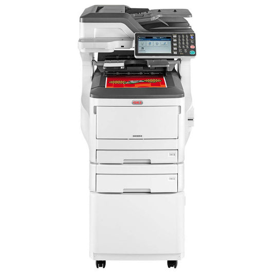 OKI MC853dnct 4 in 1 Farblaser-Multifunktionsdrucker grau | 45850601