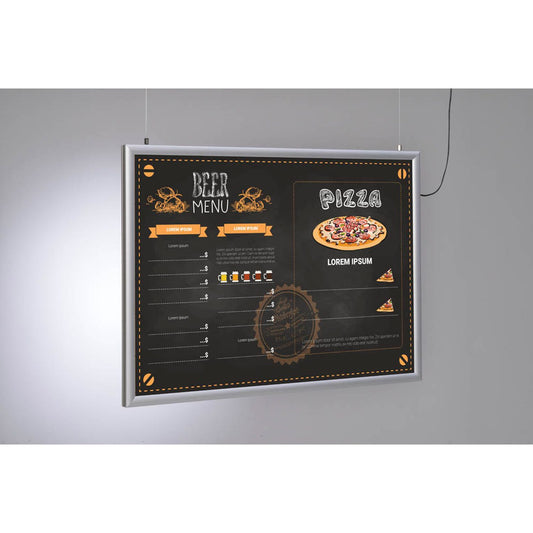 update displays LED-Leuchtrahmen Economy silber DIN A1 | ULB25CN0A1X1000