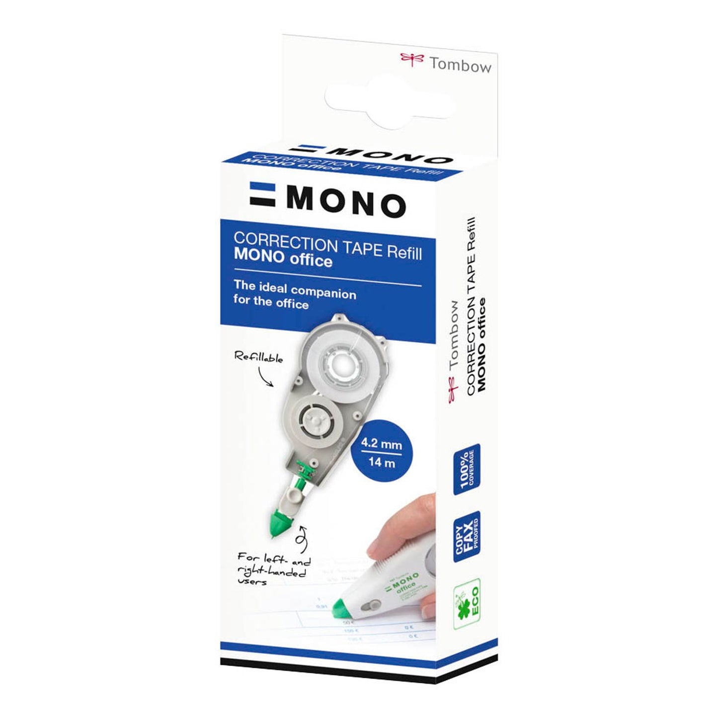 Tombow Nachfüllkassette für Korrekturroller MONO office 4,2 mm | CT-CRE4