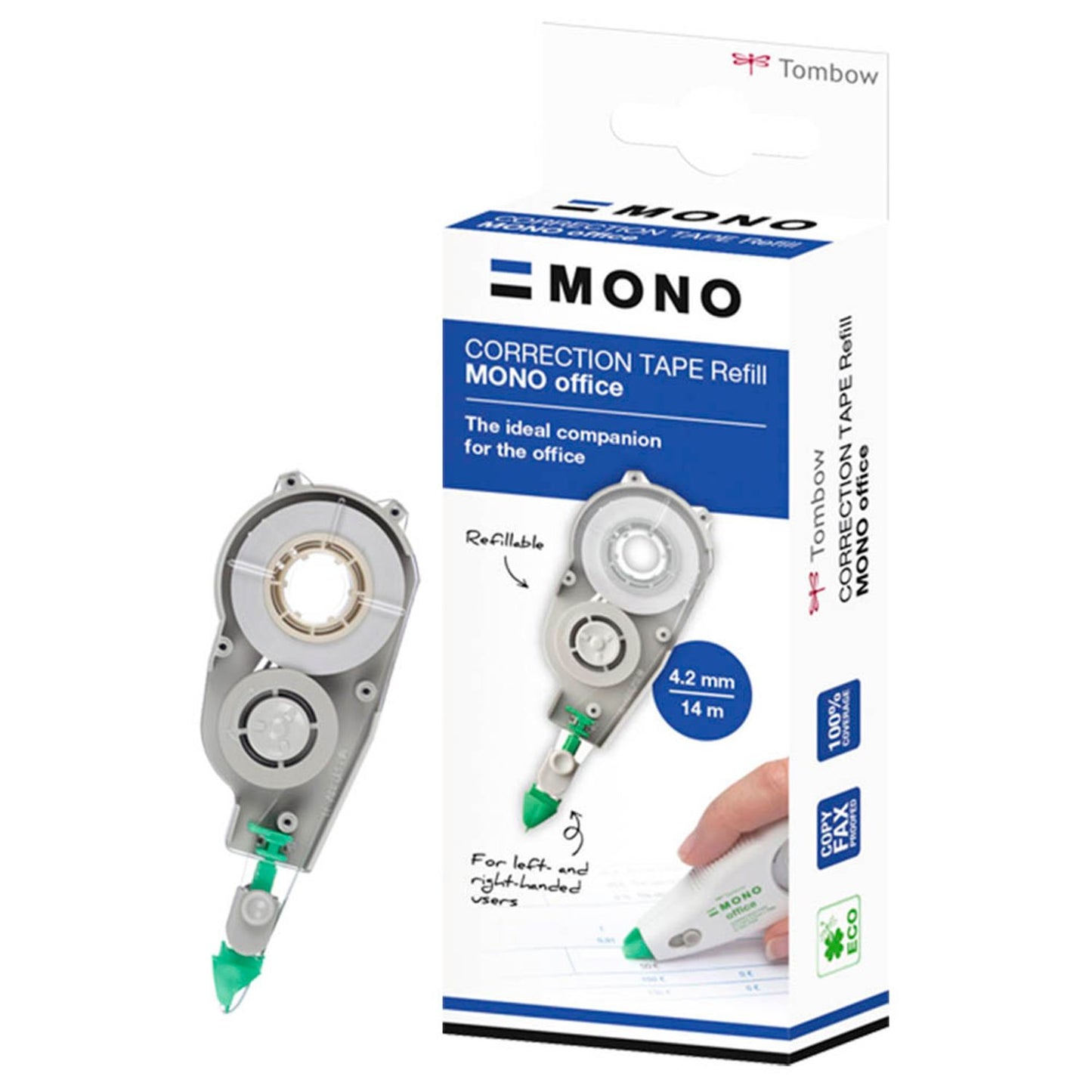 Tombow Nachfüllkassette für Korrekturroller MONO office 4,2 mm | CT-CRE4