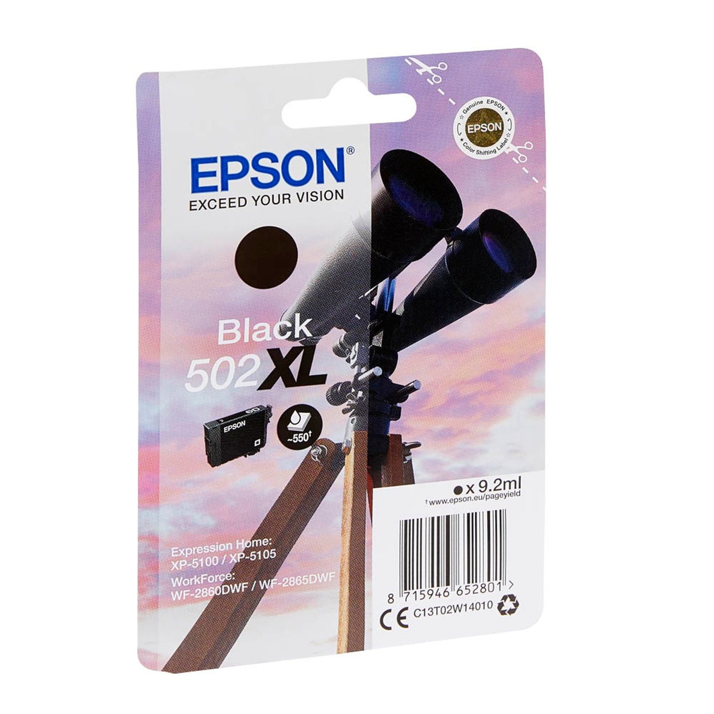 EPSON 502XL/T02W14 schwarz Druckerpatrone | C13T02W14010