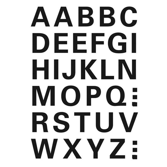 HERMA Klebebuchstaben Buchstaben A-Z, schwarz 15,0 x 15,0 mm, 36 Etiketten | 4163 | 1 Pack = 36 St.