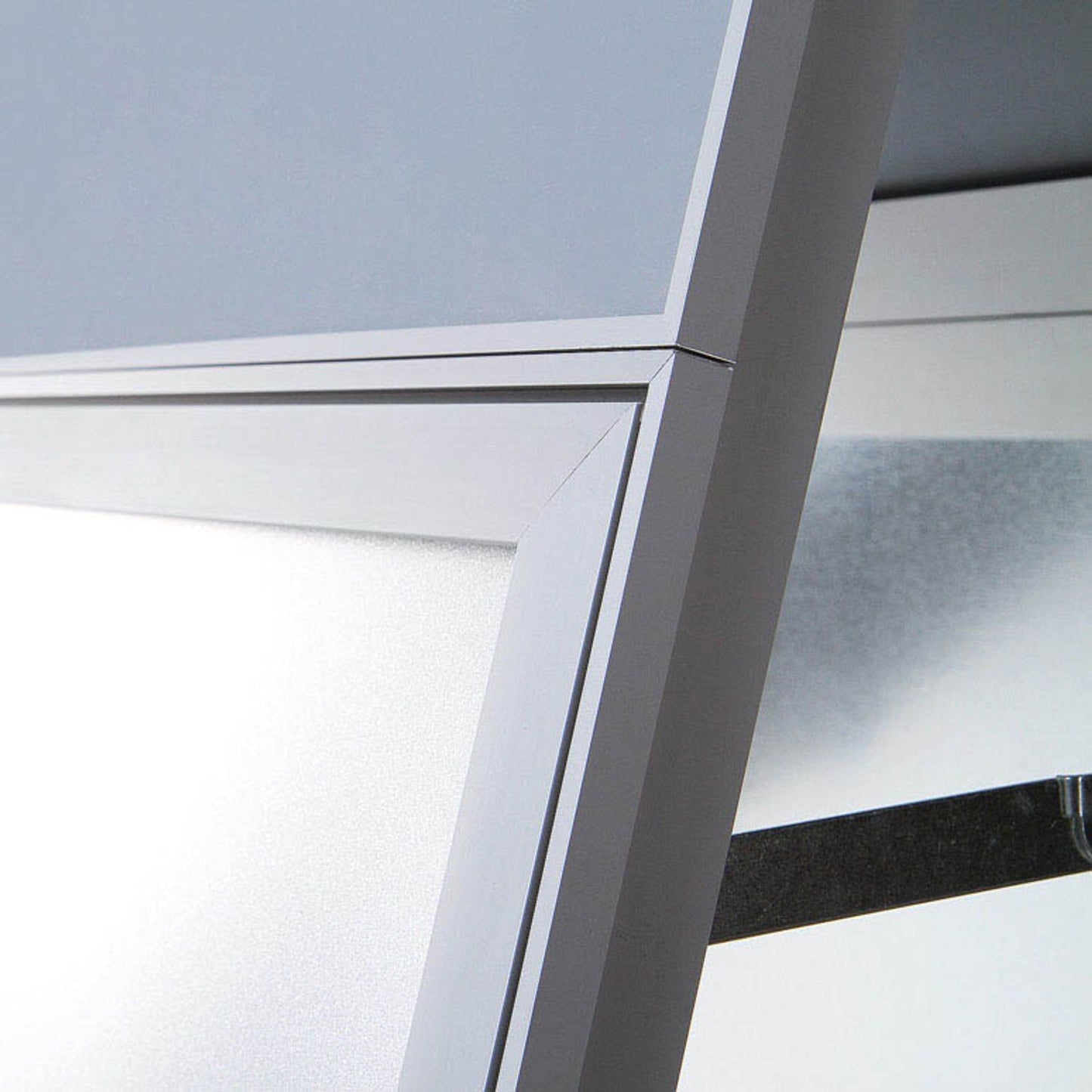 Showdown® Displays Kundenstopper Compasso C1 silber DIN A1 2 Fächer | ZPC1A1