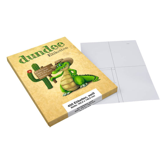 dundee Etiketten weiß 105,0 x 148,0 mm | D585149 | 1 Pack = 100 Blatt