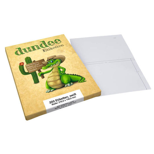 dundee Etiketten weiß 210,0 x 148,0 mm | D585152 | 1 Pack = 100 Blatt