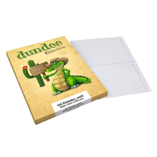 dundee Etiketten weiß 210,0 x 297,0 mm | D585164 | 1 Pack = 100 Blatt