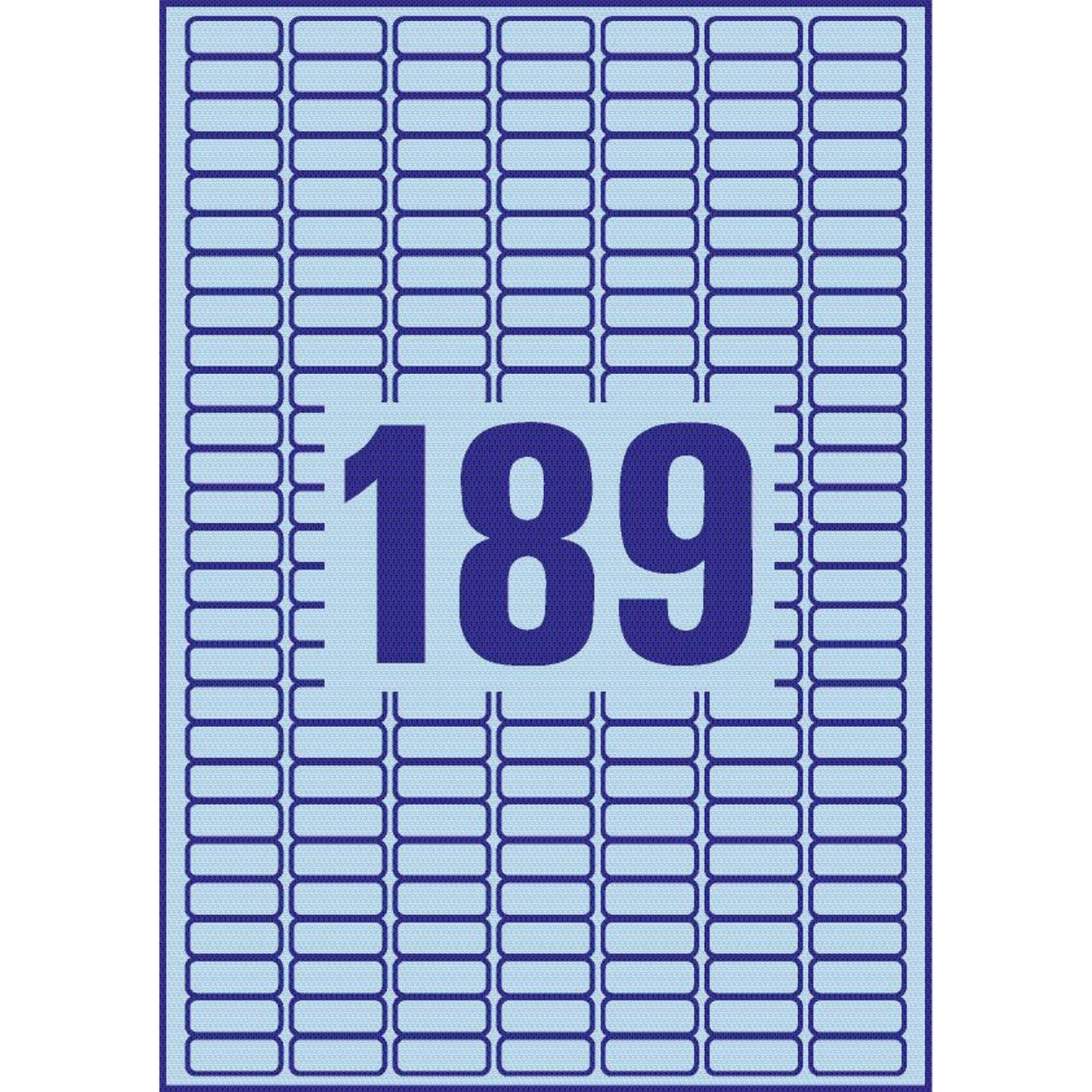 AVERY Zweckform Etiketten blau 25,4 x 10,0 mm | L6048-20 | 1 Pack = 20 Blatt