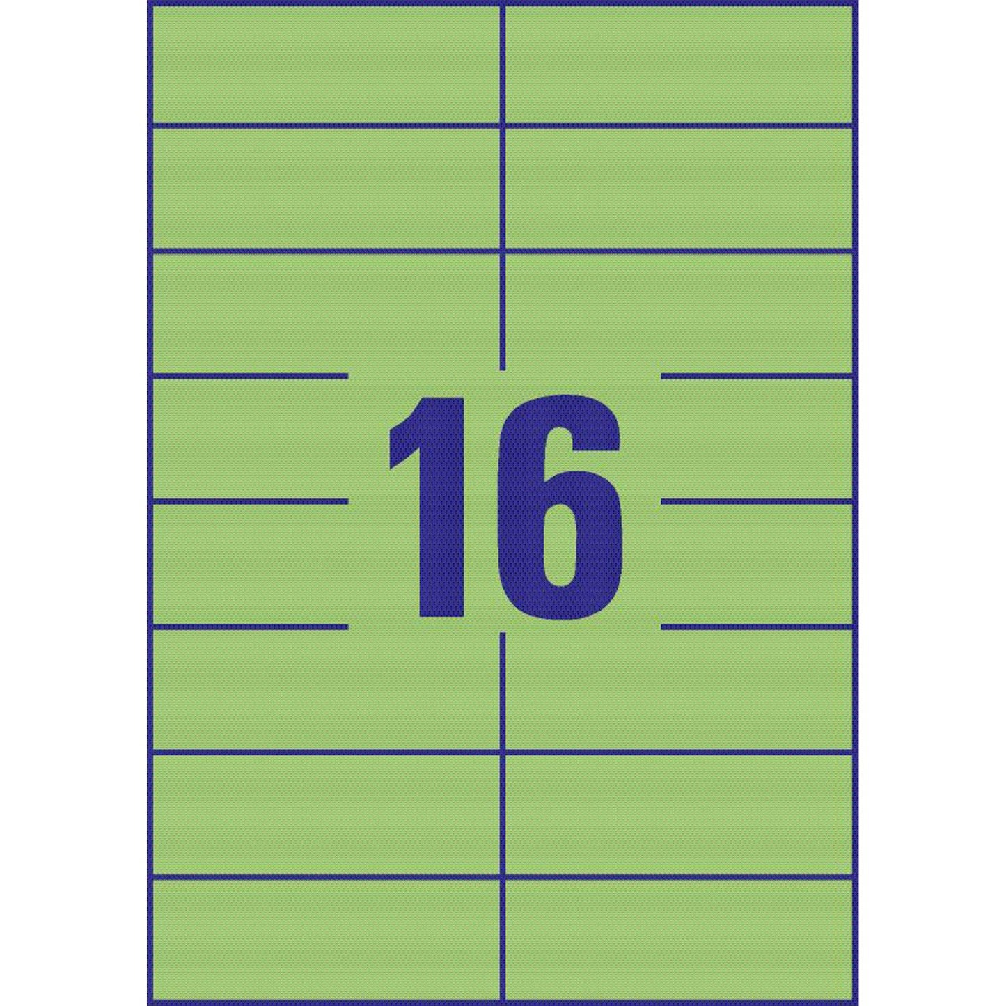 AVERY Zweckform Etiketten grün 105,0 x 37,0 mm | 3454 | 1 Pack = 100 Blatt