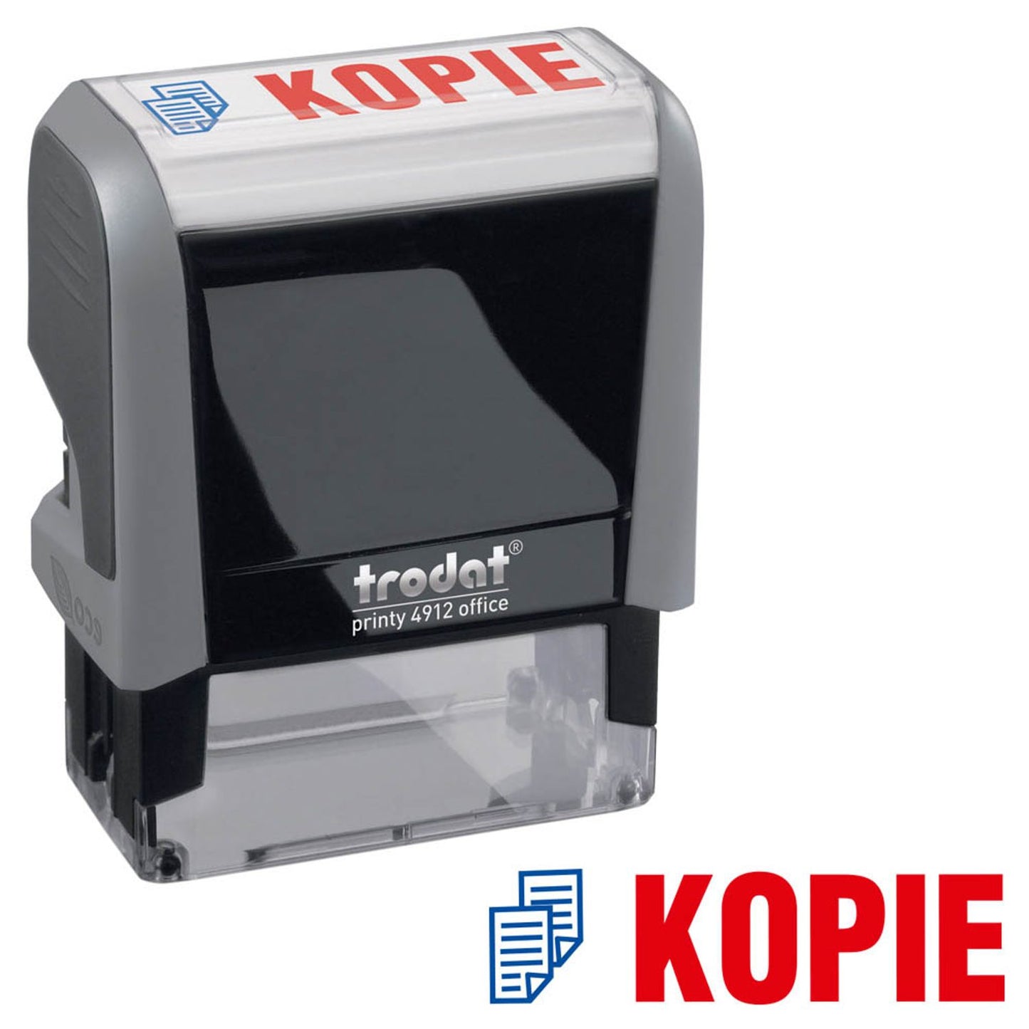 trodat Textstempel printy 4912 office selbstfärbend blau, rot