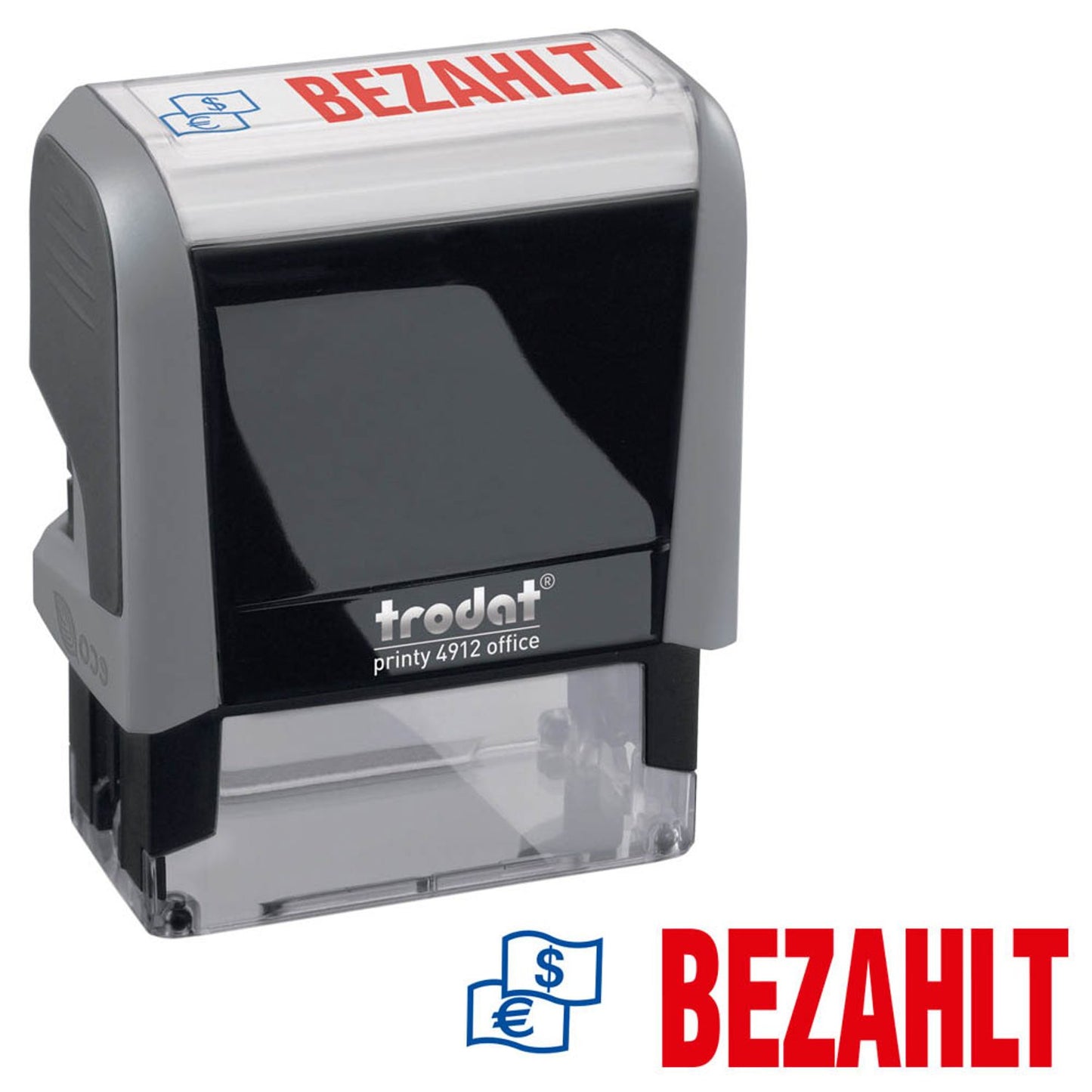 trodat Textstempel printy 4912 office selbstfärbend blau, rot