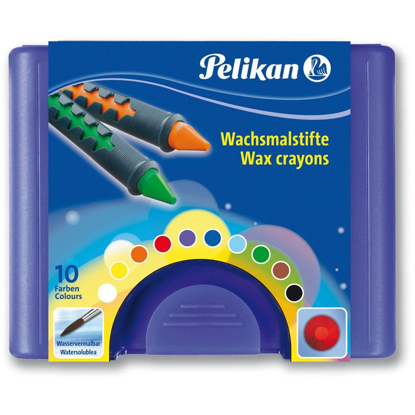 Pelikan 655/10 Wachsmalstifte farbsortiert | 400191603 | 1 Pack = 10 St.