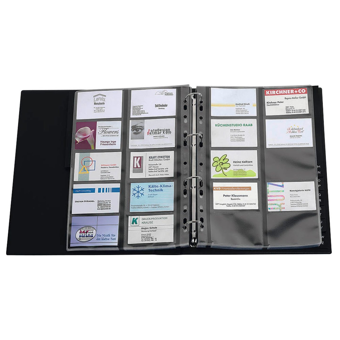 DURABLE Visitenkarten-Ringbuch VISIFIX A4 anthrazit | 238858