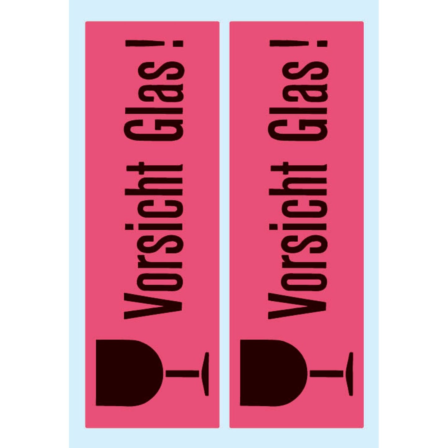 HERMA Warnetiketten rot »Vorsicht Glas!« 39,0 x 118,0 mm | 5739 | 1 Pack = 10 Etiketten