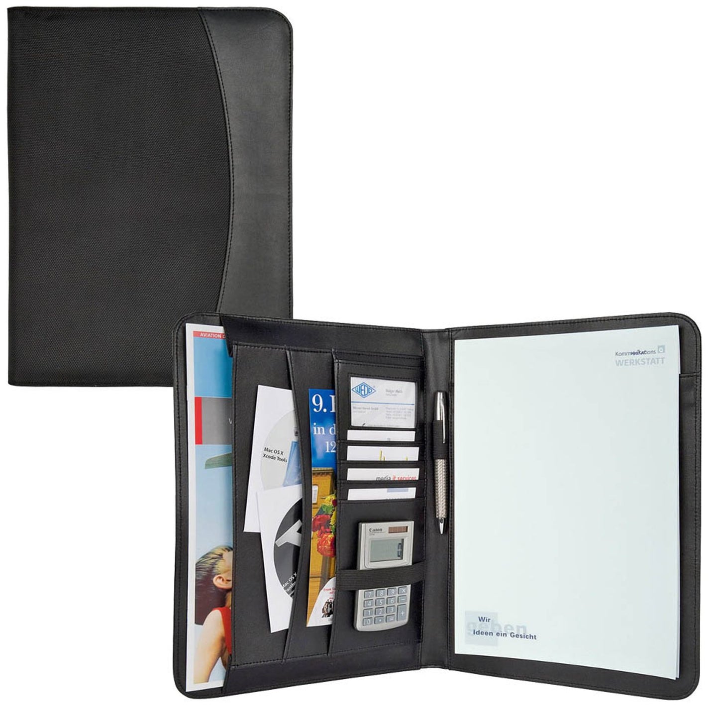 WEDO Konferenzmappe Elegance Kunstfaser DIN A4 schwarz | 585401