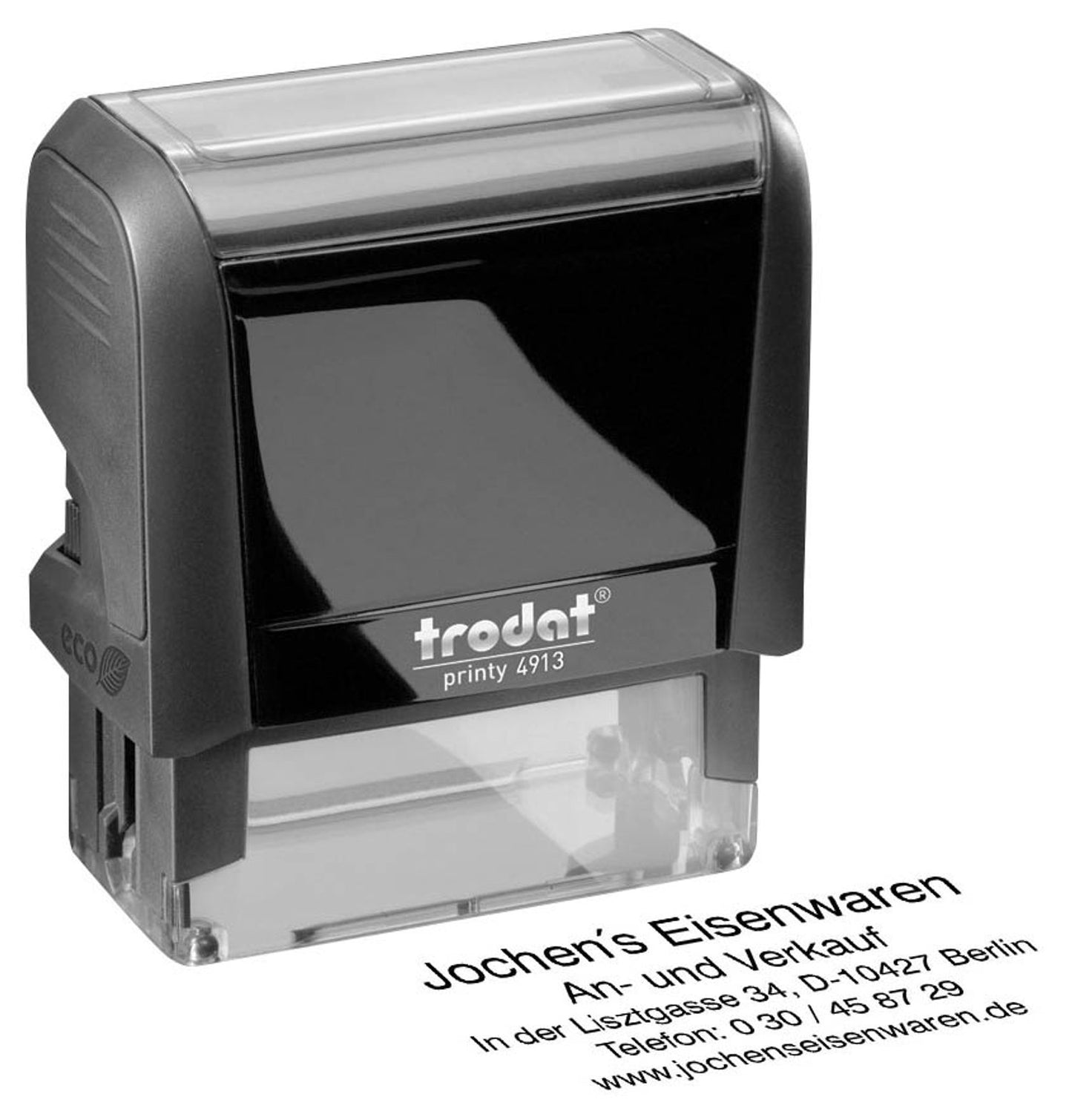 trodat Textstempel, individualisierbar printy selbstfärbend schwarz ohne Logo