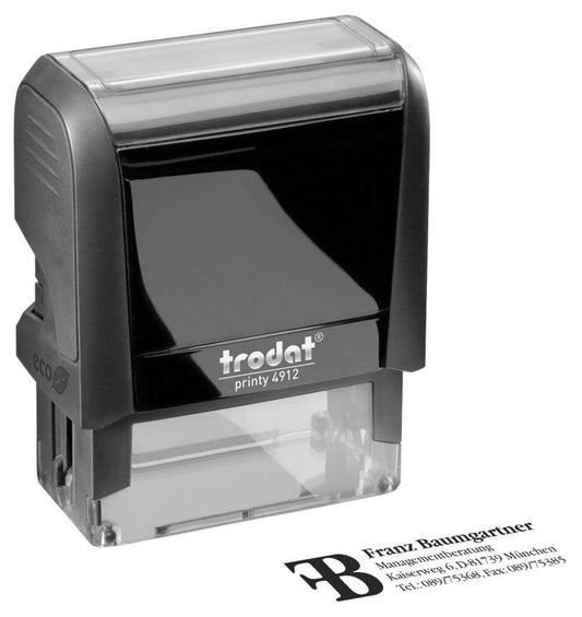 trodat Textstempel, individualisierbar printy selbstfärbend schwarz mit Logo