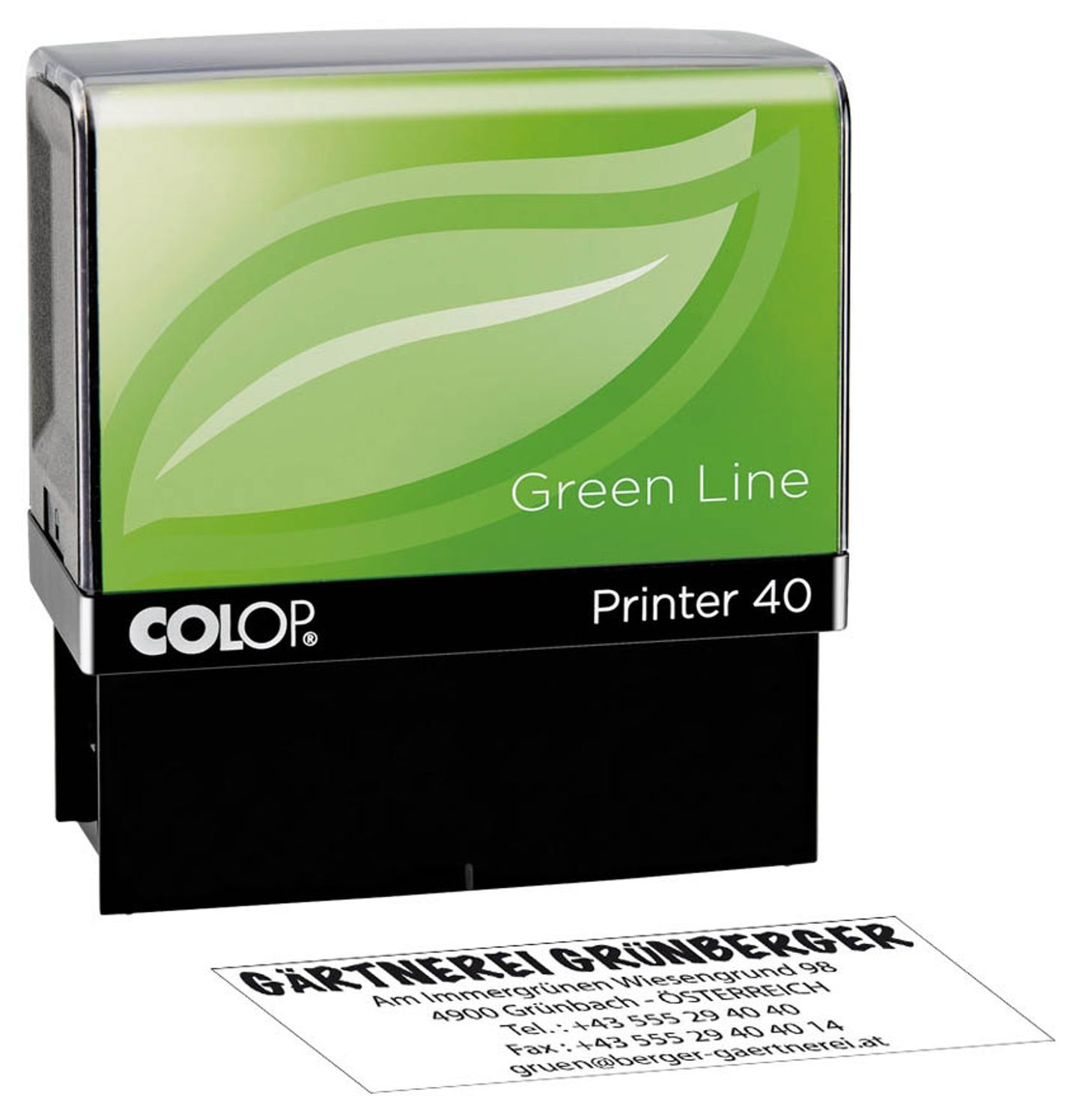 COLOP Textstempel, individualisierbar Printer 40 Green Line selbstfärbend schwarz
