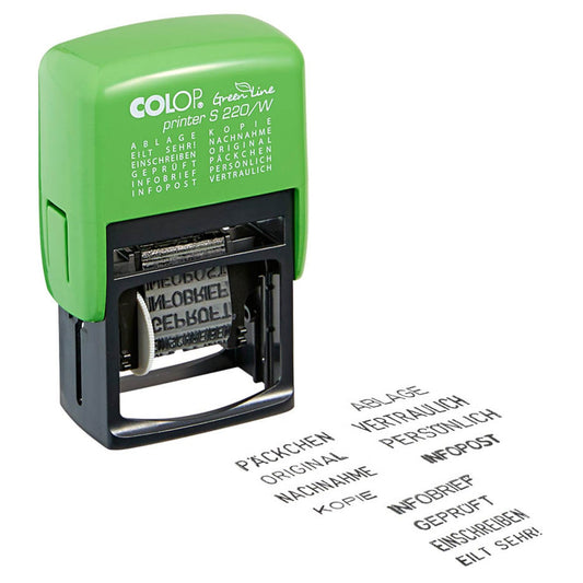 COLOP Textstempel Green Line Printer 220/W selbstfärbend schwarz | 127786