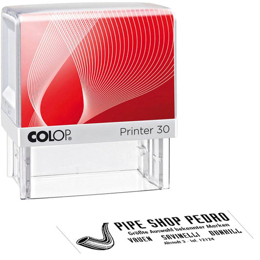 COLOP Textstempel, individualisierbar Printer 30 selbstfärbend schwarz Logo