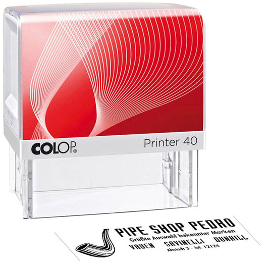 COLOP Textstempel, individualisierbar Printer 40 selbstfärbend schwarz Logo