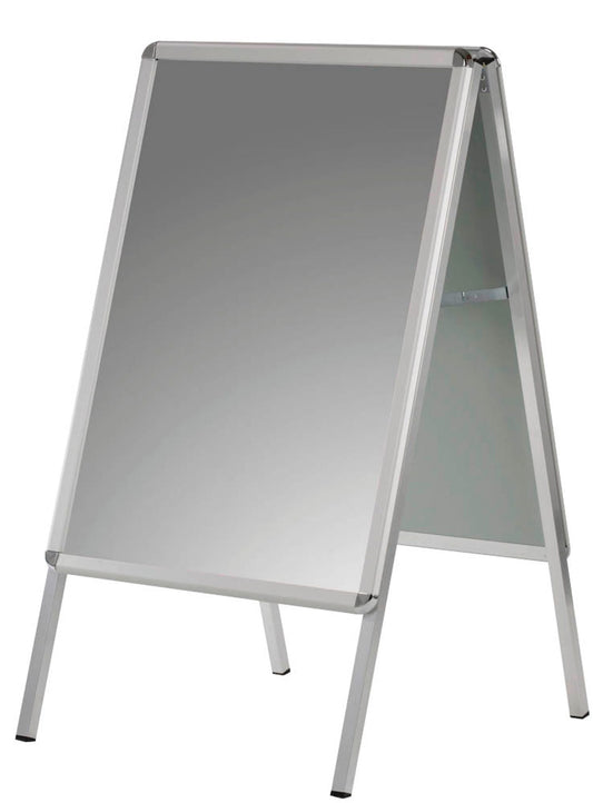 FRANKEN Kundenstopper Standard silber 2 Fächer