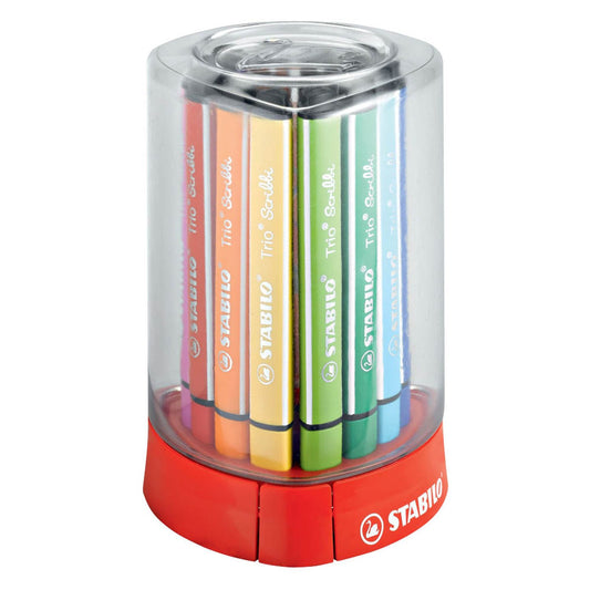 STABILO Trio® Scribbi Filzstifte farbsortiert | 368/12-01 | 1 Pack = 12 St.