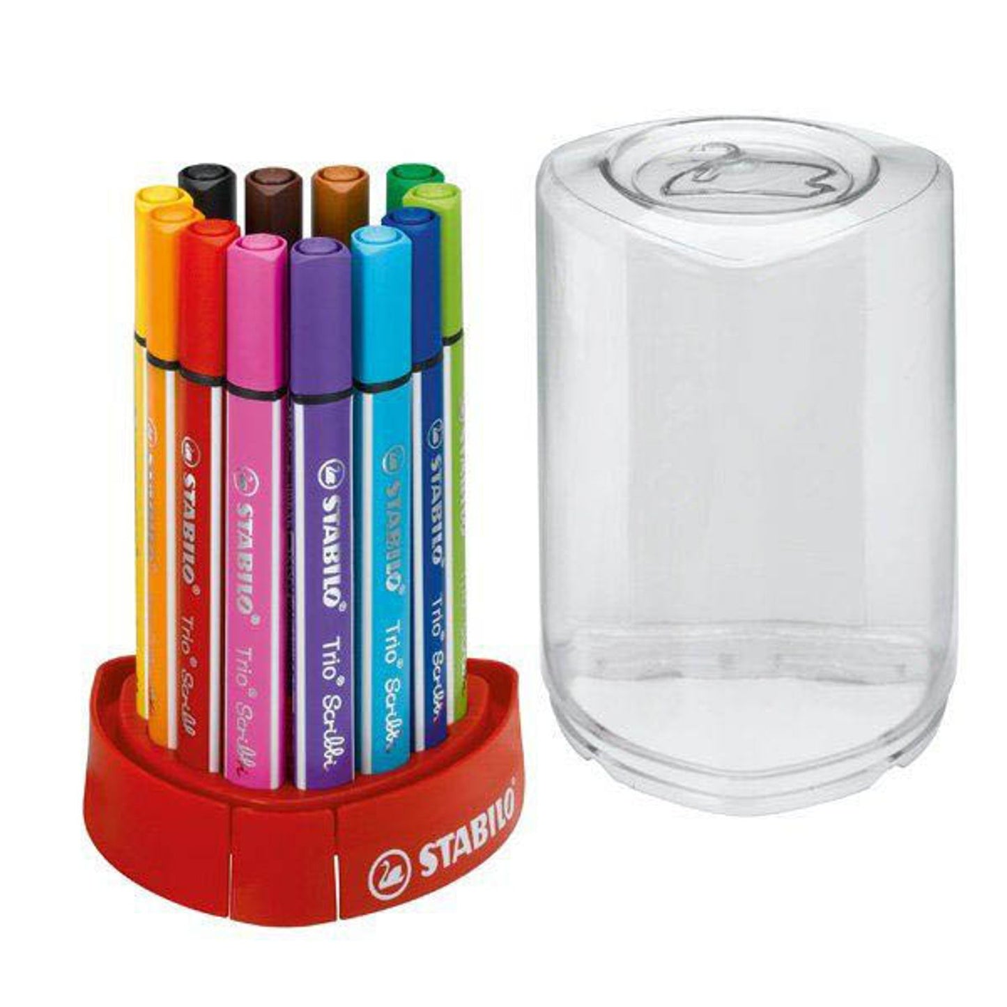 STABILO Trio® Scribbi Filzstifte farbsortiert | 368/12-01 | 1 Pack = 12 St.