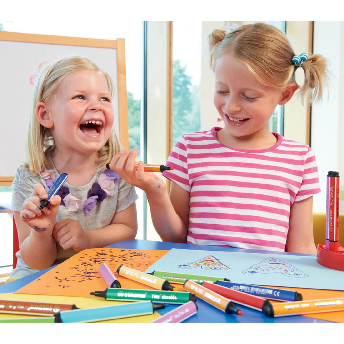 STABILO Trio® Scribbi Filzstifte farbsortiert | 368/12-01 | 1 Pack = 12 St.