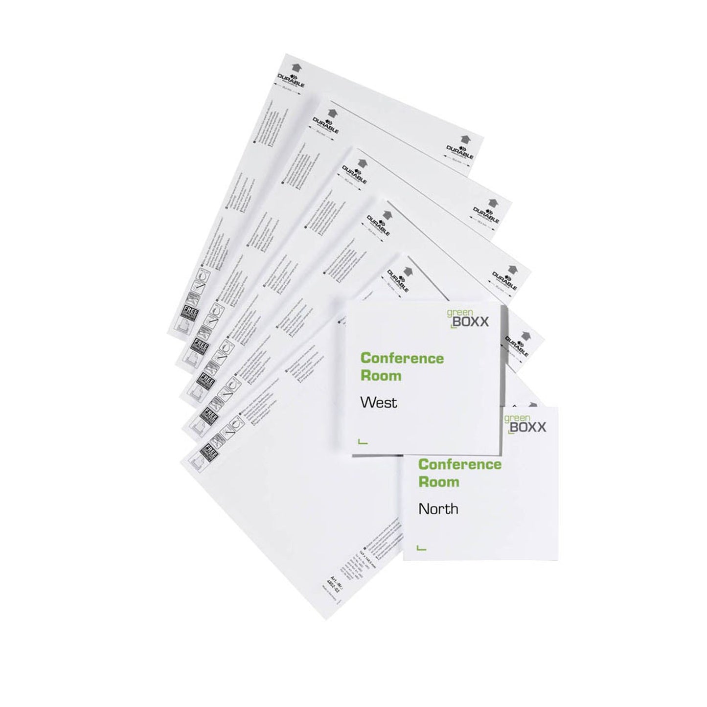 DURABLE Einsteckschilder für Namensschilder DOOR SIGN Refill 14,9 x 14,85 cm | 4852 02 | 1 Pack = 20 St.