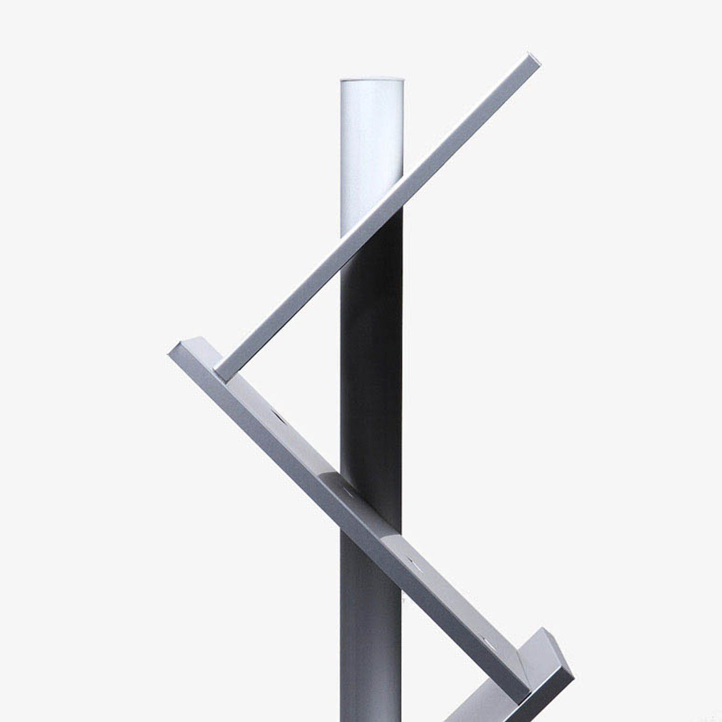 Showdown® Displays Prospektständer Zick Zack silber DIN A4 6 Fächer | ZZPUA