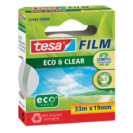 tesa eco&clear Klebefilm transparent 19,0 mm x 33,0 m | 57043-00000-01